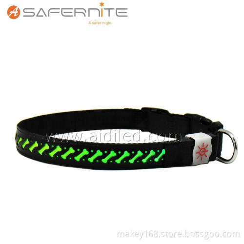 Nighttime Led Flashing Light Up Dog Collar Rechargeable
